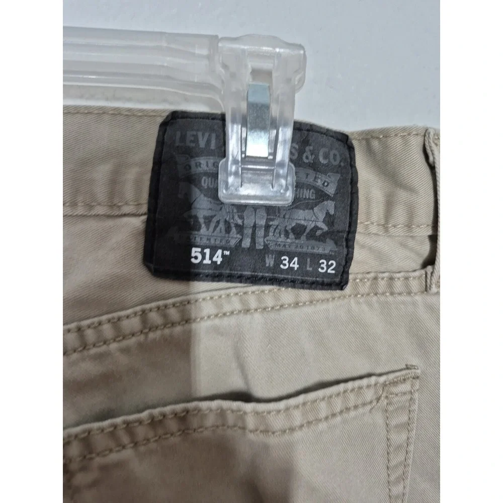 Levi's‎ 514  White Tab  Jeans Mens 34x30 Tan 5 Pkt Straight Leg Grunge